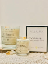 Load image into Gallery viewer, Solar Plexus Chakra Candle - Citrine Crystal