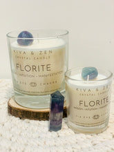 Load image into Gallery viewer, 3rd Eye Chakra Candle - Florite Crystal