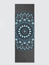 Load image into Gallery viewer, Mandala Yoga Mat - Charcoal & Blue