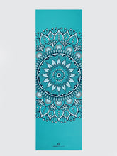 Load image into Gallery viewer, Mandala Yoga Mat - Aqua &amp; Blue
