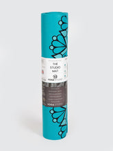 Load image into Gallery viewer, Mandala Yoga Mat - Aqua &amp; Blue
