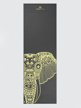 Load image into Gallery viewer, Yellow Elephant Yoga Mat - Grey &amp; Yellow

